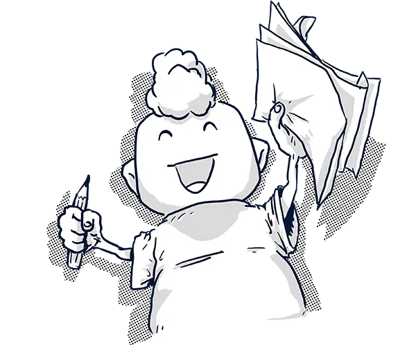 ComicsFlow mascotte on the ground